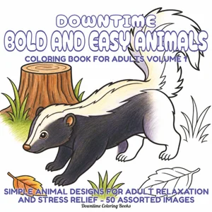 Cover of Bold and Easy Coloring Book for Adults - Animals Volume 1