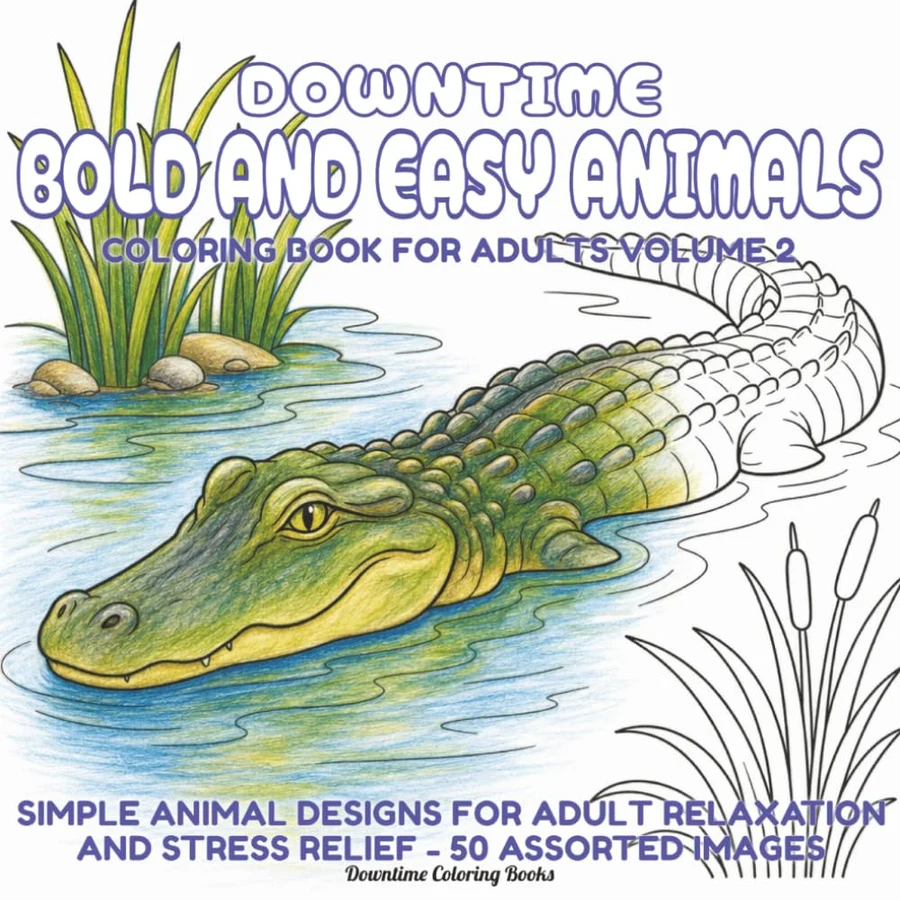 Cover of Bold and Easy Coloring Book for Adults - Animals Volume 2
