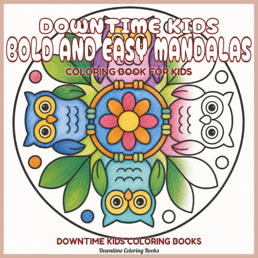 Cover of Downtime Kids Bold and Easy Mandalas